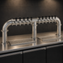 Thumbnail image #3 for Glastender Pipe Bridge Countertop Draft Dispensing Tower, 10 Faucets, 3 Columns, Glycol-Cooled, Mirror Finish