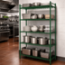 Thumbnail image #3 for Heavy Duty 5-Tier Stationary Wire Shelving Unit, 24 x 14 x 84 Inches, Green Epoxy Coated