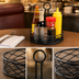 Thumbnail image #3 for Birdnest 7-3/4-Inch Round Wire Condiment Rack, Black Finish