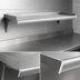 Thumbnail image #3 for Eagle Snap-n-Slide 48-Inch x 15-Inch Wall-Mounted 16/304 Stainless Steel Wall Shelf with V Marine Front Edge