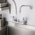 Thumbnail image #3 for T&S Brass 8-Inch Wall-Mount Double Pantry Faucet with Swivel Outlet, Low Lead, ADA Compliant