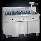 Thumbnail image #3 for Imperial (Middleby) IFSCB575ET Electric Floor Model 5-Tank Fryer with Built-In Filter, 75 lb. per Tank, Stainless Steel
