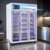 Thumbnail image #3 for Howard-McCray GR75-B 75 Cu. Ft. Three-Section Glass Door Refrigerator Merchandiser