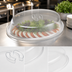 Thumbnail image #4 for American Metalcraft 28-Inch Oval Serving Tray Cover, Clear Antimicrobial ABS