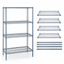 Thumbnail image #3 for Quantum 60W x 30D x 63H Wire Shelving Starter Kit with 4 Shelves and 4 Posts, Gray Epoxy Antimicrobial Finish