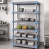Thumbnail image #3 for Quantum Millenia 5-Shelf Polymer Shelving Unit with Dunnage Stand, 60W x 18D x 86H, Gray