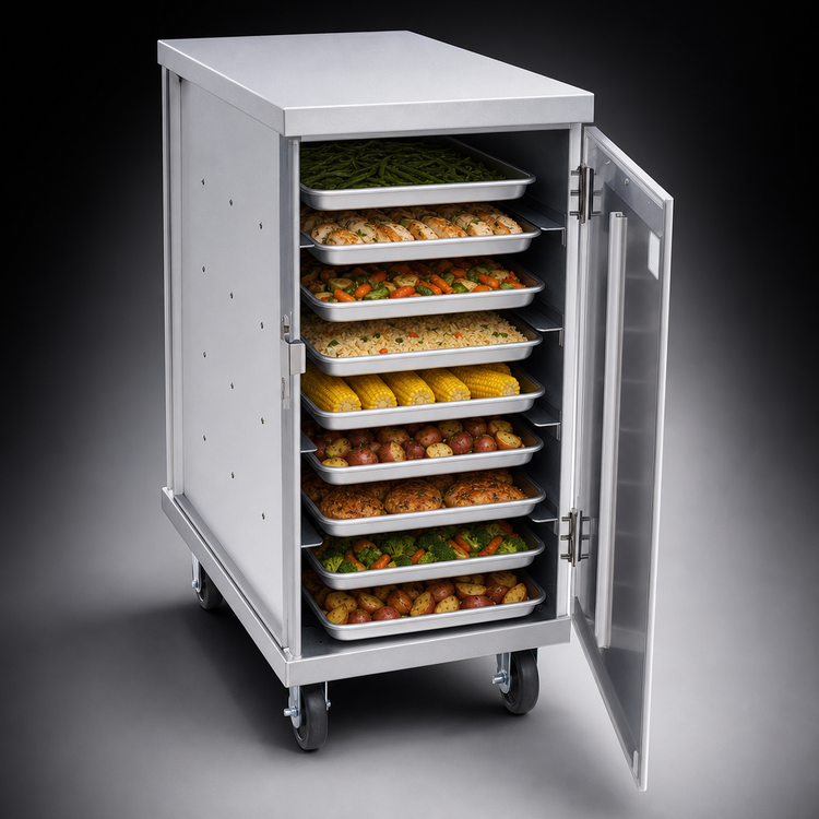 Product image #3 for Cres Cor Mobile Enclosed Non-Insulated Single-Compartment Tray Delivery Cabinet, 10-Pan Capacity for 14 x 18 Inch Trays