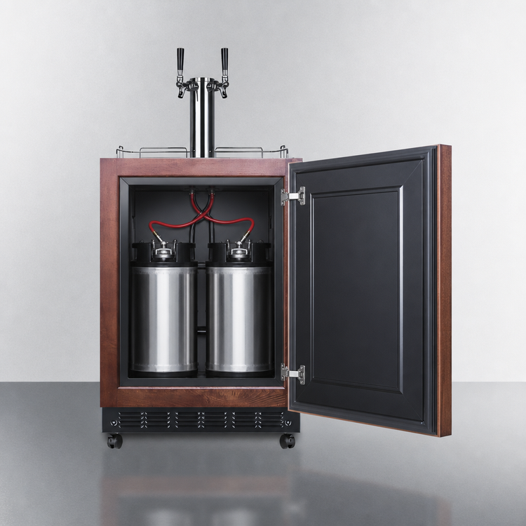 Product image #3 for Summit Commercial 24-Inch Wide Panel-Ready Wine Kegerator with Dual Tap System and 5.3 Cu. Ft. Capacity