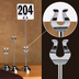 Thumbnail image #3 for American Metalcraft Chrome Stainless Steel Harp Weighted Number Stand, 12 Inch