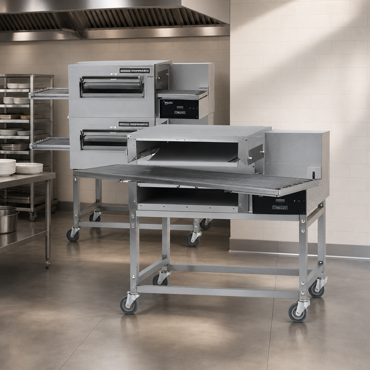 Product image #3 for Lincoln Impinger II Ventless Electric Conveyor Oven Package, Single Stack Floor Model, easyTouch Digital Controls