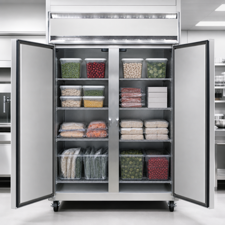 Product image #3 for Continental Refrigerator 2FNSS Two-Section Standard Depth Reach-in Freezer with Solid Doors
