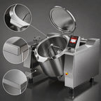 Thumbnail image #3 for Firex (Middleby) Cucimix UCBTE082V1 82 Gallon Electric Tilting Skillet Braising Pan with Automatic Mixer, Programmable Touchscreen Controls