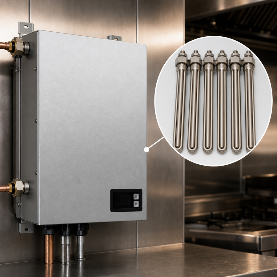 Six Incoloy-Sheathed Heating Elements