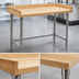 Thumbnail image #3 for Eagle Group 72-Inch x 30-Inch Baker's Top Work Table with 1-3/4-Inch Hardwood Top, 4-Inch Splash, and Galvanized Tubular Base