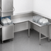 Thumbnail image #3 for John Boos Pro-Bowl Corner Clean Dishtable, 60-Inch Machine-to-Corner x 72-Inch Corner-to-End, Left-to-Right, 14-Gauge Stainless Steel