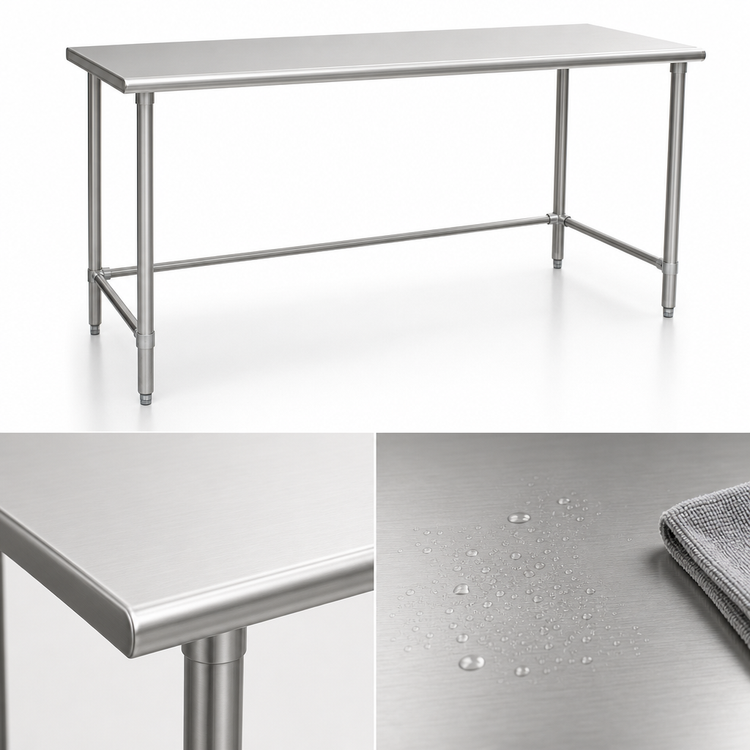 Product image #3 for Eagle Group BlendPort Deluxe Series 30 x 30 Inch Square Flat Top Stainless Steel Work Table