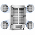 Thumbnail image #3 for Beverage Air Horizon Series Two-Section Reach-In Refrigerator with Four Glass Half Doors, 46.15 Cu. Ft.