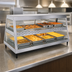 Thumbnail image #3 for Hatco Glo-Ray GRHD-4PD Countertop See-Thru Full-Service Heated Display Case, 4-Pan Dual Shelf