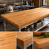 Thumbnail image #3 for John Boos Appalachian Red Oak Blended Edge Grain Island Countertop, 132 x 36 x 1-1/2 Inch, Penetrating Oil Finish