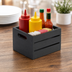 Thumbnail image #3 for American Metalcraft Black Wood 1-Section Rectangular Condiment Caddy