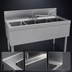 Thumbnail image #3 for Glastender Four-Compartment Underbar Sink Unit, 48