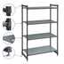 Thumbnail image #3 for Cambro Camshelving Basics Plus 4-Shelf Stationary Starter Shelving Unit, 21 x 54 x 84 Inches, Vented and Solid, Brushed Graphite