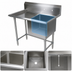 Thumbnail image #3 for John Boos Pro-Bowl 1-Compartment Freestanding Stainless Steel Sink with Left Drainboard