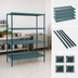 Thumbnail image #3 for Super Erecta Pro 24-Inch x 24-Inch x 74-Inch Stationary Polymer Shelving Starter Unit, 4 Shelves