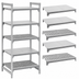 Thumbnail image #4 for Cambro Camshelving Premium 24 Inch x 72 Inch 5-Shelf Vented and Solid Shelf Kit, Speckled Gray