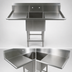Thumbnail image #3 for John Boos Pro-Bowl Stainless Steel 1-Compartment Sink with Dual 36-Inch Drainboards, 30 x 24 x 12 Bowl