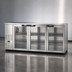 Thumbnail image #3 for Hoshizaki 80-Inch Three-Section Glass Door Back Bar Cooler with Stainless Steel Exterior