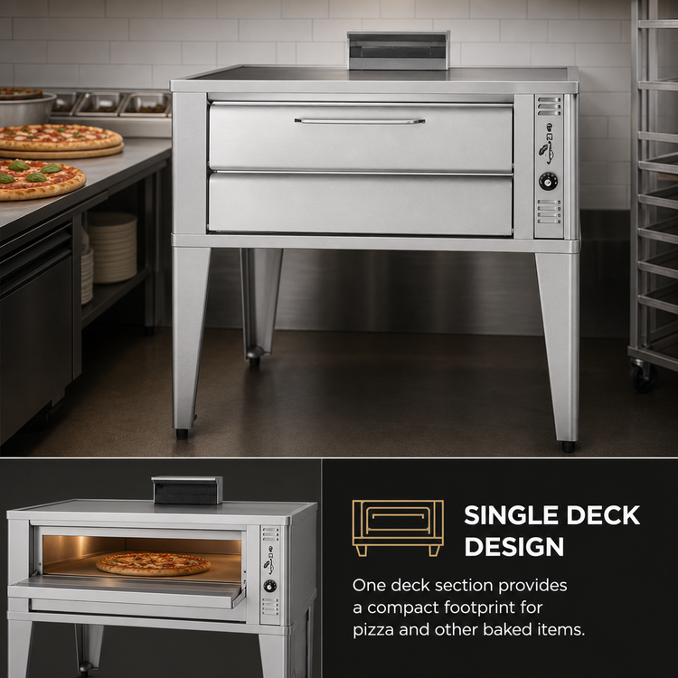 Product image #3 for Blodgett 911P Single-Deck Gas Pizza Oven, 33 x 22 Inch Deck, 7 Inch High Section