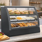 Thumbnail image #3 for Beverage Air CDR4HC-1-B-D 49-Inch Open-Food Rated Dry Deli Display Case with Curved Glass, Sliding Rear Doors, and Black Exterior