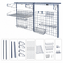 Thumbnail image #3 for Quantum Wall-Mounted Store Grid Medium-Duty Starter Kit with Shelves, Baskets and Hooks