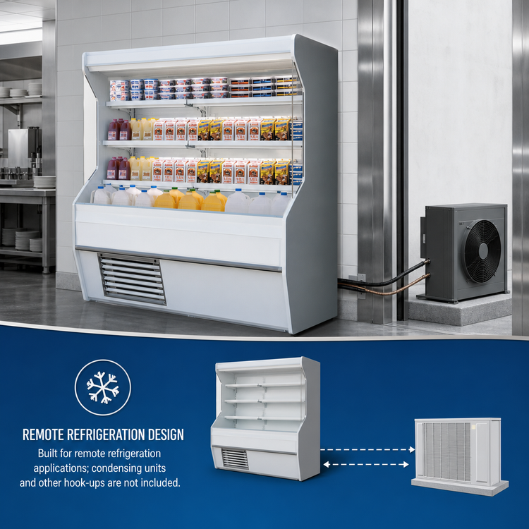Product image #3 for Howard-McCray 32E Series 74-Inch Dairy Open Merchandiser, Open Front, Remote Refrigeration, LED Lighting