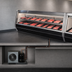 Thumbnail image #3 for Howard-McCray 40E Series 124-1/2-Inch Remote Red Meat Service Case, Endless Design, Black Exterior/White Interior, LED