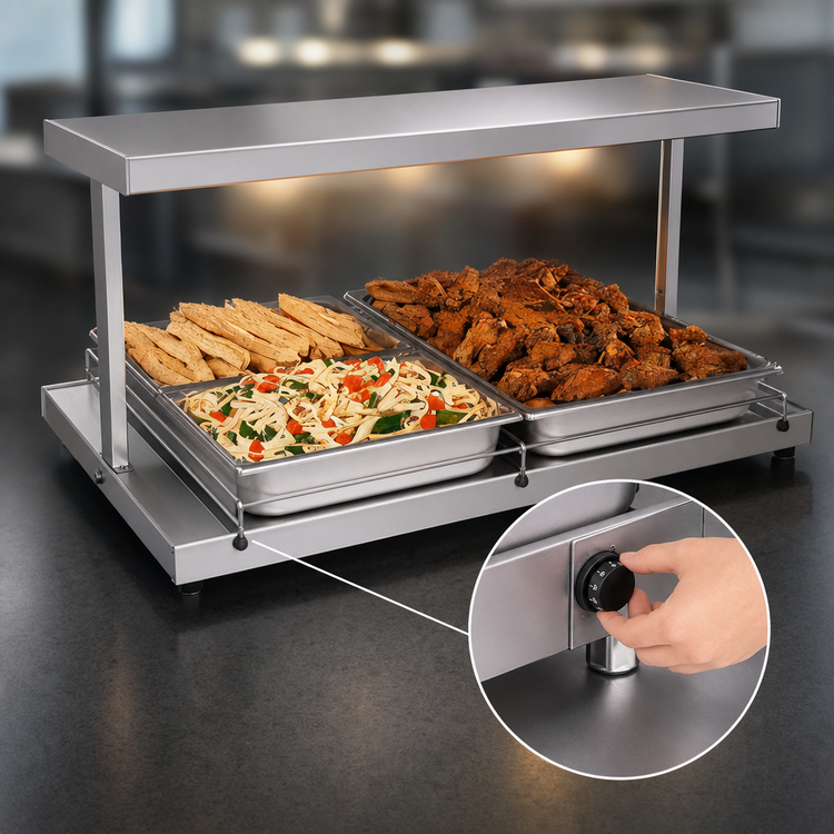 Product image #3 for Hatco Glo-Ray 72-Inch Wide Freestanding Heated Shelf with Stainless Steel Top