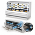 Thumbnail image #4 for Turbo Air Full-Service Curved Glass Refrigerated Bakery Display Case, 72 1/2-Inch Wide, 23.2 Cu. Ft., Self-Contained, R-290