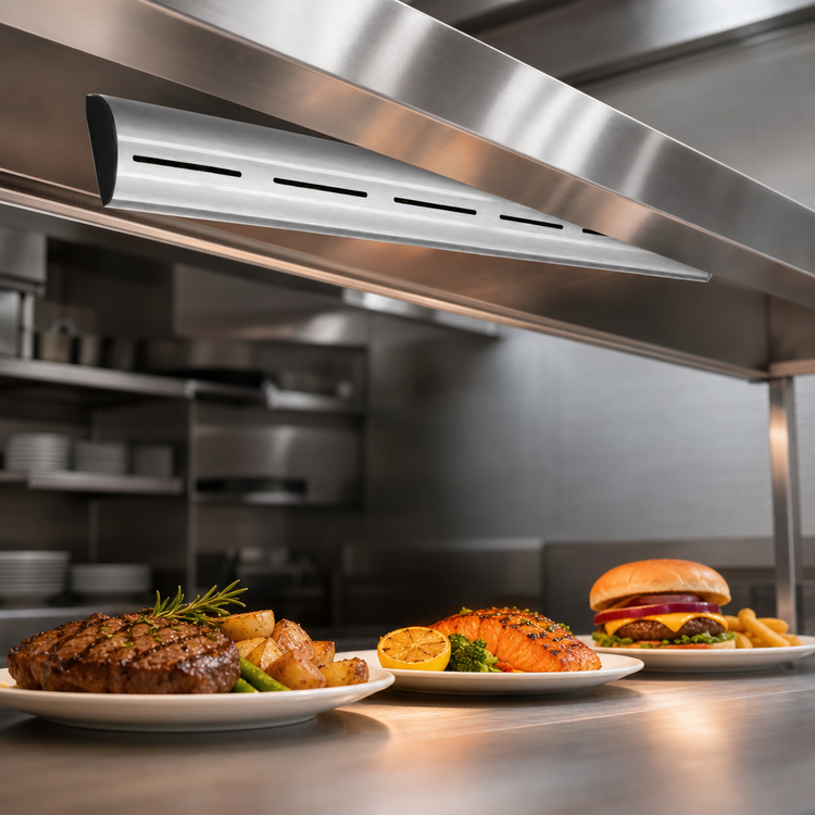Product image #3 for Hatco Glo-Ray Curved Infrared Strip Heater, 66 Inch, High Watt, Unlighted, Aluminum Housing