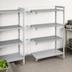 Thumbnail image #4 for Camshelving Premium 4-Shelf Vented and Solid Stationary Polymer Add-On Shelving Unit, 18