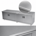 Thumbnail image #3 for Advance Tabco Special Value Economy Enclosed Work Table with Cabinet Base and Hinged Doors, 72 x 24 Inch, 304 Stainless Steel Top