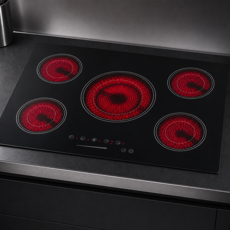 Product image #3 for Summit Commercial 30-Inch Built-In 5-Burner Radiant Electric Cooktop