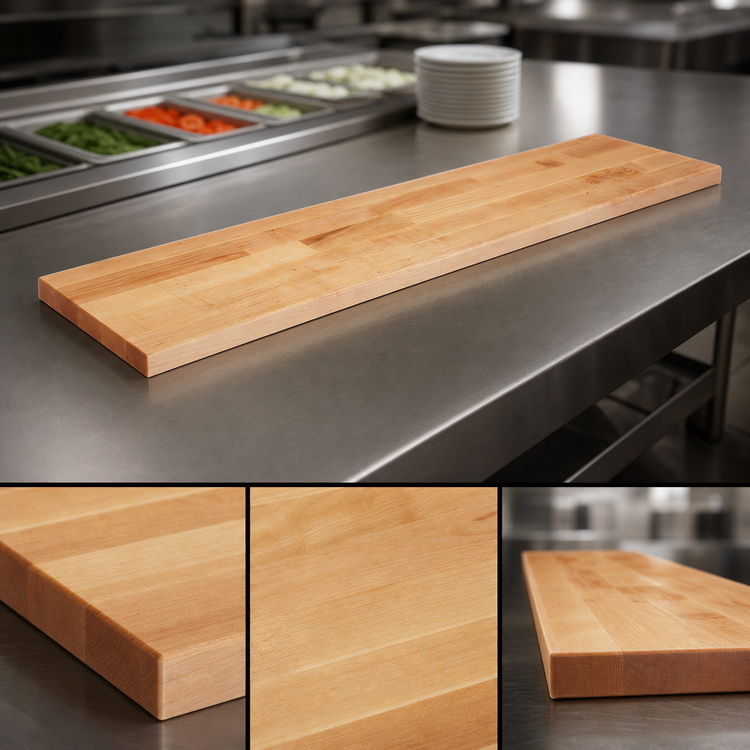 Product image #3 for John Boos 84-Inch x 8-Inch x 1-1/4-Inch Reversible Edge-Grain Steam Table Cutting Board, Northern Hard Rock Maple