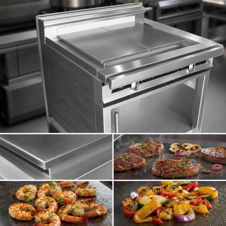 Product image #3 for Titan JTRH-18IP 18 Inch Cabinet Base Gas Plancha Top Range