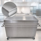 Thumbnail image #3 for BK Resources SECT-3072HL 72-Inch Stainless Steel Serving Counter, Solid Top, Enclosed Cabinet Base with Hinged Locking Door and Drop Shelf
