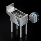 Thumbnail image #3 for Perlick Corporation Top Shelf TSD12U Insulated Underbar Bottle Storage Bin, 6-Bottle, Stainless Steel, Freestanding, 6-Inch Splash