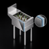 Thumbnail image #3 for Top Shelf TSD Series Insulated Underbar Bottle Storage Bin, 12 Inch Wide x 24 Inch Deep x 36.5 Inch High, Open Chest, Stainless Steel