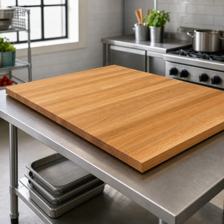 Product image #3 for Appalachian Red Oak Edge-Grain Island Countertop, 48 x 30 x 1-1/2 Inch, Varnique Finish