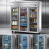 Thumbnail image #3 for Beverage-Air Horizon Series Three-Section Glass Door Reach-In Refrigerator, 71.52 Cu. Ft.