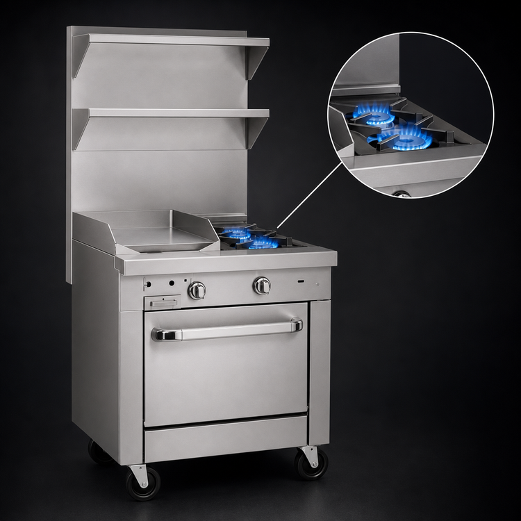 Product image #3 for Southbend Platinum 36-Inch Modular Heavy Duty Gas Range with 2 Open Burners and 24-Inch Thermostatic Griddle